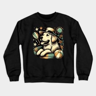 Golden Retriever Energy - summer vibes  dog style Crewneck Sweatshirt